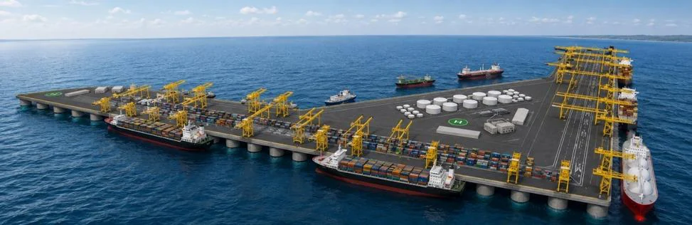 TBP ASMOFP V-shaped offshore platform illustration